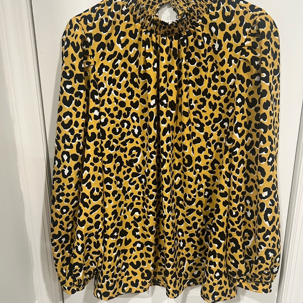 Melloday Leopard Print Women's Top 1x
Plus size